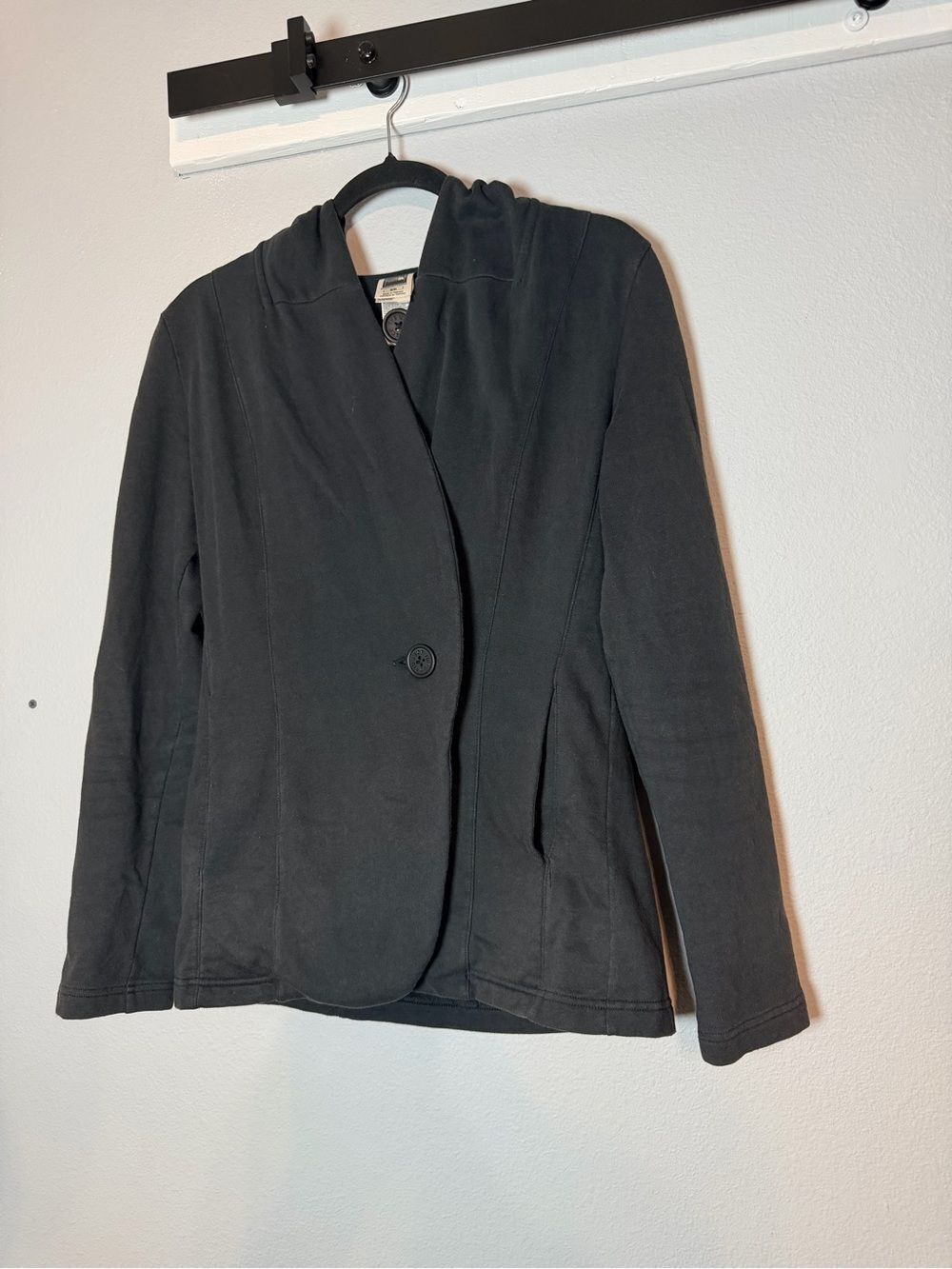 The North Face Button Front Hoodie Sweatshirt Medium Faded Black - Picture 3 of 7